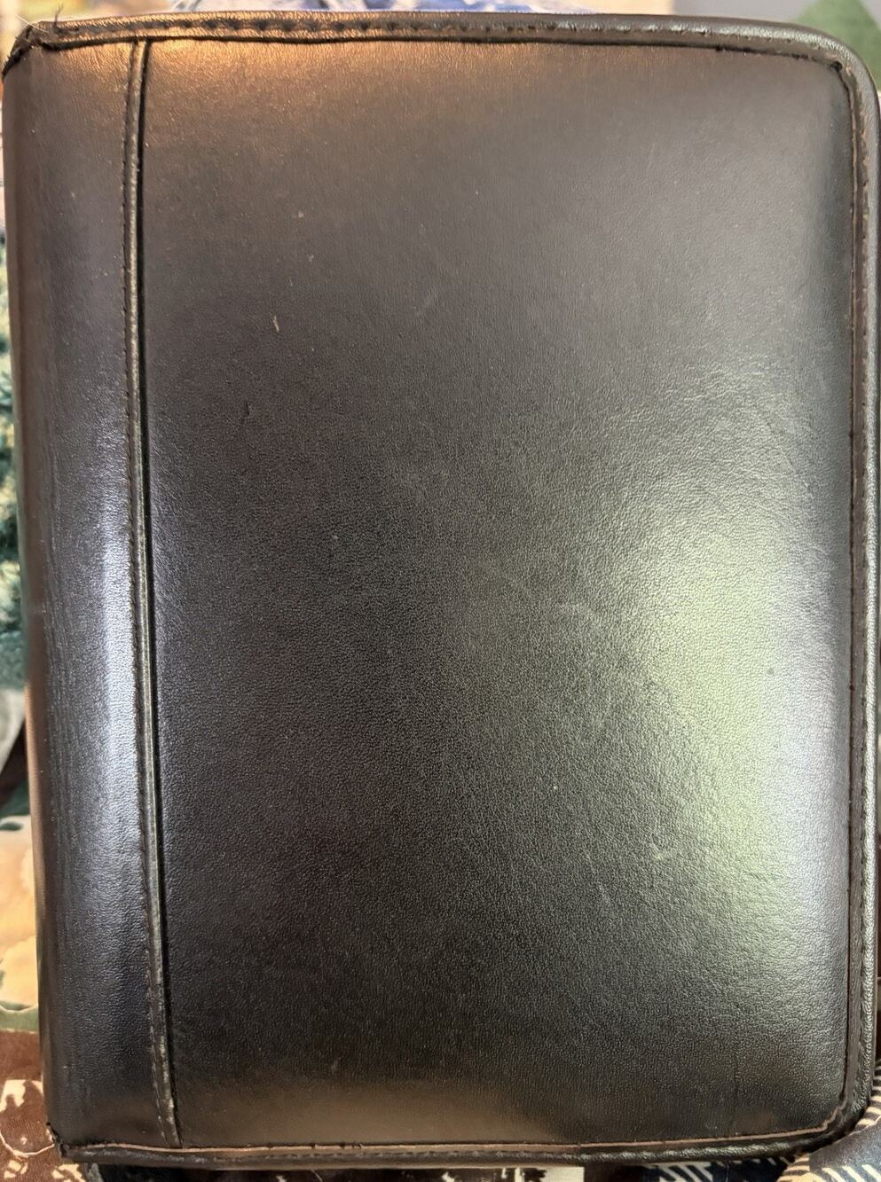 Franklin Covey Zip Around Black Leather Planner Compact 6 Ring Binder Corpcore